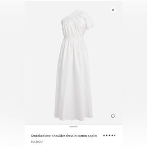 J. Crew One-Shoulder White Dress